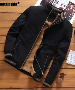 Mountainskin Fleece Jackets Mens Pilot Bomber Jacket Warm Male Fashion Baseball Hip Hop Coats Slim Fit Coat Brand Clothing SA690 1