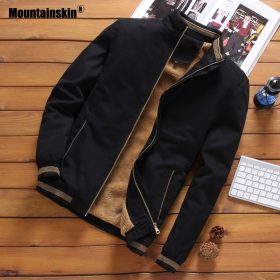 Mountainskin Fleece Jackets Mens Pilot Bomber Jacket Warm Male Fashion Baseball Hip Hop Coats Slim Fit Coat Brand Clothing SA690 1