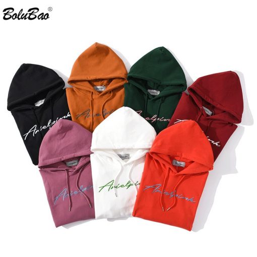 BOLUBAO Men's Hoodies Letter Men Jogging Hooded Sweatshirts Comfortable Solid Color Breathable Hoodies Sweatshirt Male 1