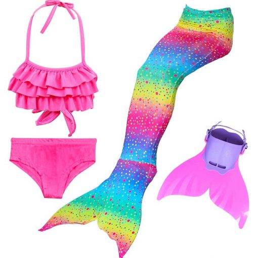 Beautiful Girls Kids Children Mermaid Tails for Swimming Costume Swimmable Bikini Bathing Swimsuit Little Mermaid Tail Cosplay 4