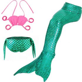 Kids Children Mermaid Tails for Swimming Swimsuit Cosplay Clothing Girls Mermaid Tail Costume Swimmable for Children Kids 1