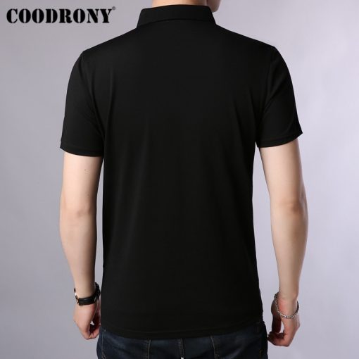 COODRONY Turn-down Collar T Shirt Men Classic All-match Solid Color Short Sleeve T-Shirt Men Spring Summer Men's T-Shirts S95034 3