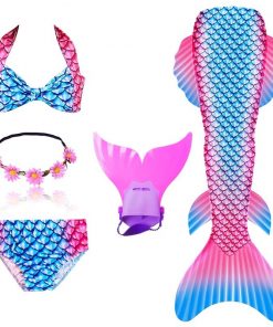 NEW Arrival Mermaid tails with Monofin Fins Flipper mermaid Swimsuits swimming tail for Kids Girls Christmas Halloween Costumes 20
