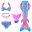 NEW Arrival Mermaid tails with Monofin Fins Flipper mermaid Swimsuits swimming tail for Kids Girls Christmas Halloween Costumes 20