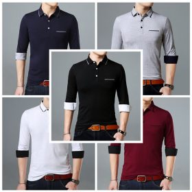 COODRONY Long Sleeve T Shirt Men Brand Business Casual Tshirt Men Turn-down Collar T-Shirt Men Soft Cotton Tee Shirt Homme 95005 4