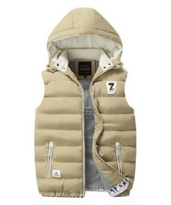 Hooded Men Winter 2020 Fleece Vest Male Thick Warm Waistcoat Cotton Casual Soft Vests Mens Windproof Sleeveless Jacket Parkas 10