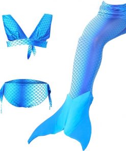 Newest Girls Mermaid Tail Swimmable Swimsuit Little Kids Mermaid Tails Costume Cosplay Clothing for Children for Swimming 1