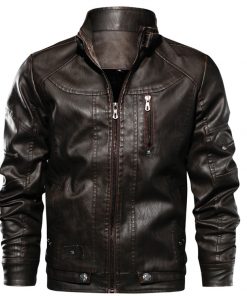Mountainskin New Men PU Jacket Leather Coats Motorcycle Jackets Slim Fit Windbreaker Fashion Male Outerwear Brand Clothing SA672 9