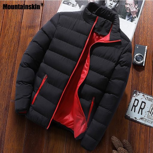 Mountainskin New Mens Winter Thick Coats Men Warm Solid Color Parkas Stand-collar Down Jackets Male Light Warm Outwear SA997 1