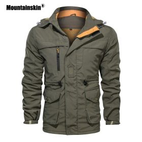 Mountainskin New Men's Thick Jacket Winter Autumn Fashion Hooded Tooling Coat Outdoor Jacket Male Brand Clothing EU Size SA774 2