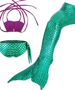 New 3pcs/Set Beautiful Children Mermaid Tail Costume for Girls Kids Tails Funning Swimwear Swimmable Mermaid Tail Bikini 27