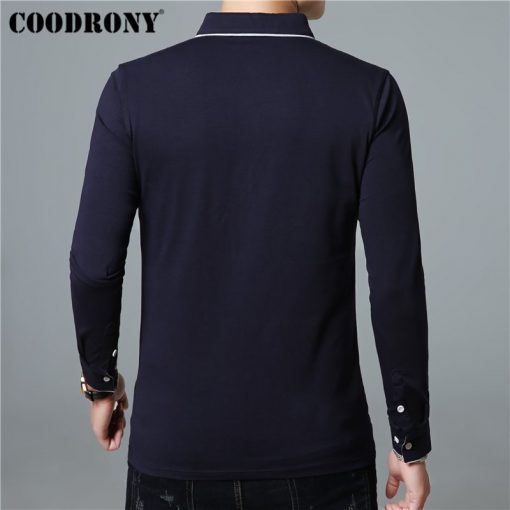 COODRONY Long Sleeve T Shirt Men Brand Business Casual Tshirt Men Turn-down Collar T-Shirt Men Soft Cotton Tee Shirt Homme 95005 3