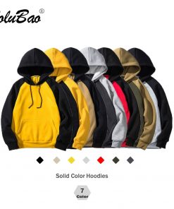 BOLUBAO Brand Streetwear Patchwork Hoodie Men Hip Hop Hooded Solid Slim Fit Casual Hoody Mens Hoodies Sweatshirts EU Size 1