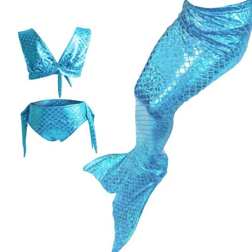 Newest Girls Mermaid Tail Swimmable Swimsuit Little Kids Mermaid Tails Costume Cosplay Clothing for Children for Swimming 4