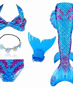 NEW Arrival Mermaid tails with Monofin Fins Flipper mermaid Swimsuits swimming tail for Kids Girls Christmas Halloween Costumes 25