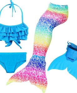 Beautiful Girls Kids Children Mermaid Tails for Swimming Costume Swimmable Bikini Bathing Swimsuit Little Mermaid Tail Cosplay 28