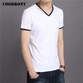 COODRONY Brand T Shirt Men Fashion Casual V-Neck Short Sleeve T-Shirt Mens Clothing Summer Cotton Tee Shirt Homme Tshirt C5080S 2