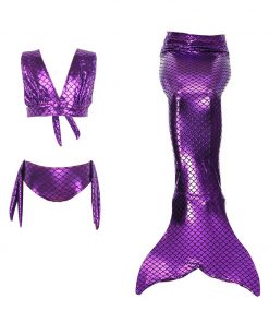 Newest Girls Mermaid Tail Swimmable Swimsuit Little Kids Mermaid Tails Costume Cosplay Clothing for Children for Swimming 13