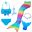 4pcs/Set Rainbow Children Mermaid Tail with Diamonds with Monofin for Girls Kids Costume Swimming Swimmable Mermaid Tail Costume 19