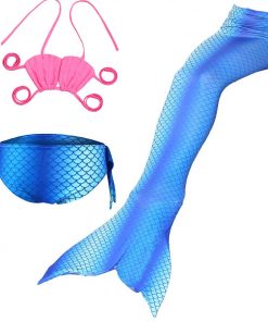 New 3pcs/Set Beautiful Children Mermaid Tail Costume for Girls Kids Tails Funning Swimwear Swimmable Mermaid Tail Bikini 13