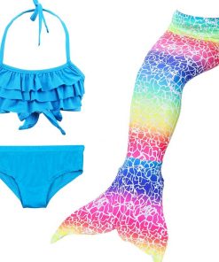 Beautiful Girls Kids Children Mermaid Tails for Swimming Costume Swimmable Bikini Bathing Swimsuit Little Mermaid Tail Cosplay 27