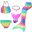 Beautiful Kids Children Mermaid Tail can Add with Monofin Girl Bathing suit Swimming Mermaid Swimsuit Cosplay Costume 14