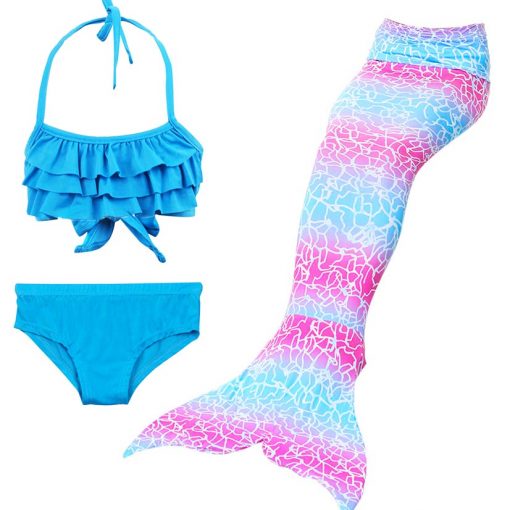 Beautiful Girls Kids Children Mermaid Tails for Swimming Costume Swimmable Bikini Bathing Swimsuit Little Mermaid Tail Cosplay 3