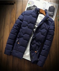 Mountainskin Winter Men Jacket 2020 Men's New Casual Thicken Warm Cotton Jacket Slim Clothes Youth Soild Jacket Men's Wear SA743 10