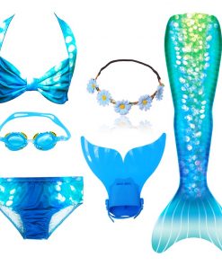 NEW Arrival Mermaid tails with Monofin Fins Flipper mermaid Swimsuits swimming tail for Kids Girls Christmas Halloween Costumes 15