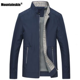 Mountainskin New Spring Autumn Men's Jackets Casual Coats Solid Color Mens Brand Clothing Stand Collar Male Bomber Jackets SA442 1