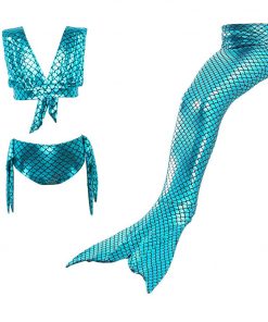 Newest Girls Mermaid Tail Swimmable Swimsuit Little Kids Mermaid Tails Costume Cosplay Clothing for Children for Swimming 12