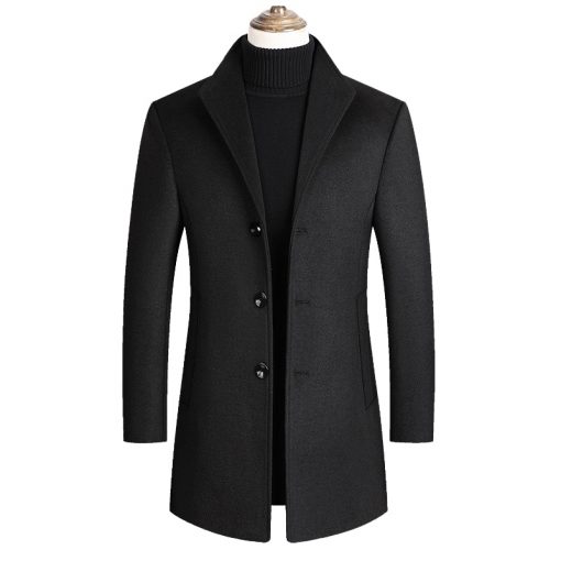 Mountainskin Men Wool Blends Coats Autumn Winter New Solid Color High Quality Men's Wool Jacket Luxurious Brand Clothing SA837 4