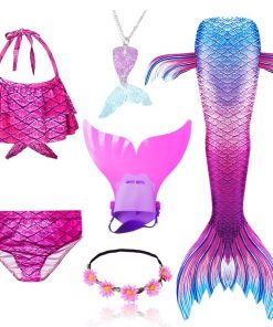 NEW Arrival Mermaid tails with Monofin Fins Flipper mermaid Swimsuits swimming tail for Kids Girls Christmas Halloween Costumes 22