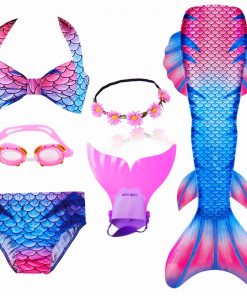 NEW Arrival Mermaid tails with Monofin Fins Flipper mermaid Swimsuits swimming tail for Kids Girls Christmas Halloween Costumes 14