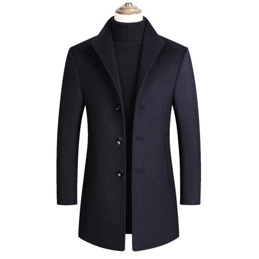 Mountainskin Men Wool Blends Coats Autumn Winter New Solid Color High Quality Men's Wool Jacket Luxurious Brand Clothing SA837 2