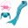 New 3pcs/Set Beautiful Children Mermaid Tail Costume for Girls Kids Tails Funning Swimwear Swimmable Mermaid Tail Bikini 23