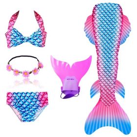 NEW Arrival Mermaid tails with Monofin Fins Flipper mermaid Swimsuits swimming tail for Kids Girls Christmas Halloween Costumes 6