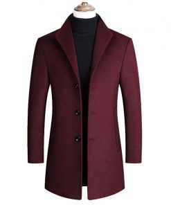 Mountainskin Men Wool Blends Coats Autumn Winter New Solid Color High Quality Men's Wool Jacket Luxurious Brand Clothing SA837 9