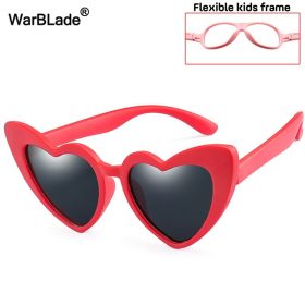 WarBLade New Children Sunglasses Kids Polarized Sun Glasses LOVE Heart Boys Girls Glasses Baby Flexible Safety Frame Eyewear 3