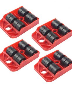 5Pcs Professional Furniture Mover Tool Set Heavy Stuffs Transport Lifter Wheeled Mover Roller with Wheel Bar Moving Hand Device 8