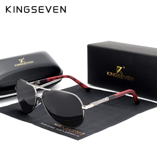 KINGSEVEN 2019 Aluminum Magnesium Men's Sunglasses Polarized Men Coating Mirror Glasses Male Eyewear Accessories For Men Oculos 2