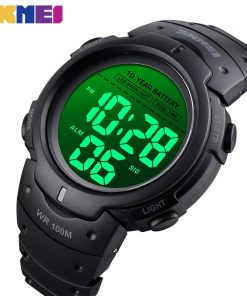 SKMEI Sport Fitness Watches Mens Digital 100M Waterproof Wrist Watch Men 2 Time 10 Year Battery Alarm Clock reloj hombre 1560 1