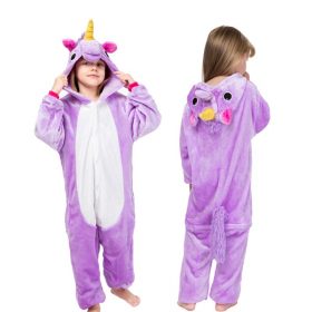 Kigurumi Unicorn Pajamas Children's Pajamas for Boys Girls Flannel Kids Stich Pijamas Set Animal Sleepwear Winter Onesies 4-12 3