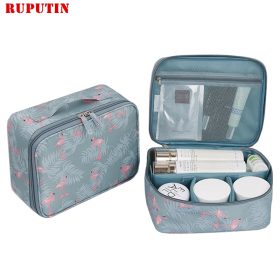 RUPUTIN 2018 New Women's Make up Bag Travel Cosmetic Organizer Bag Cases Printed Multifunction Portable Toiletry Kits Makeup Bag 1