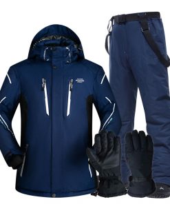 Ski Suit Men Super Warm Thicken Waterproof Windproof Winter Snow Suits Skiing And Snowboarding Jackets + Pants Plus Size Brands 9