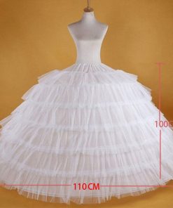New Hot Sell 6 Hoops Big White Petticoat Super Fluffy Crinoline Slip Underskirt For Wedding Dress Bridal Gown In Stock 2