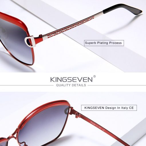 KINGSEVEN Polarized Ladies Sunglasses Women Gradient Lens Round Sun Glasses Square Luxury Brand Oculos Lunette De Soleil Femme 3
