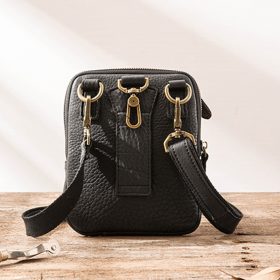 AETOO Casual Men's Messenger Bag Men's Mini Shoulder Small Bag Leather Retro Phone Bag Leather Multifunction Waist Bag 4