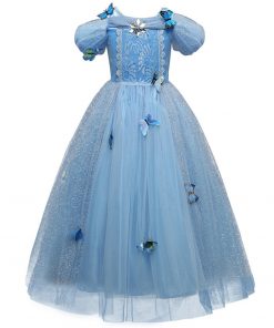 Cosplay Snow Queen Dress Girls Elsa Dress For Girls Princess Vestidos Fantasia Children Belle Dress Girl Party Costume 19