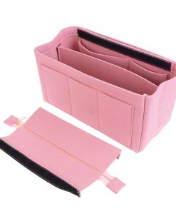 Hot Girl Toiletry Storage Bag Ladies Felt Makeup Bag Organizer Felt Insert Bag For Handbag Multi-functional Travel Cosmetic Bag 19